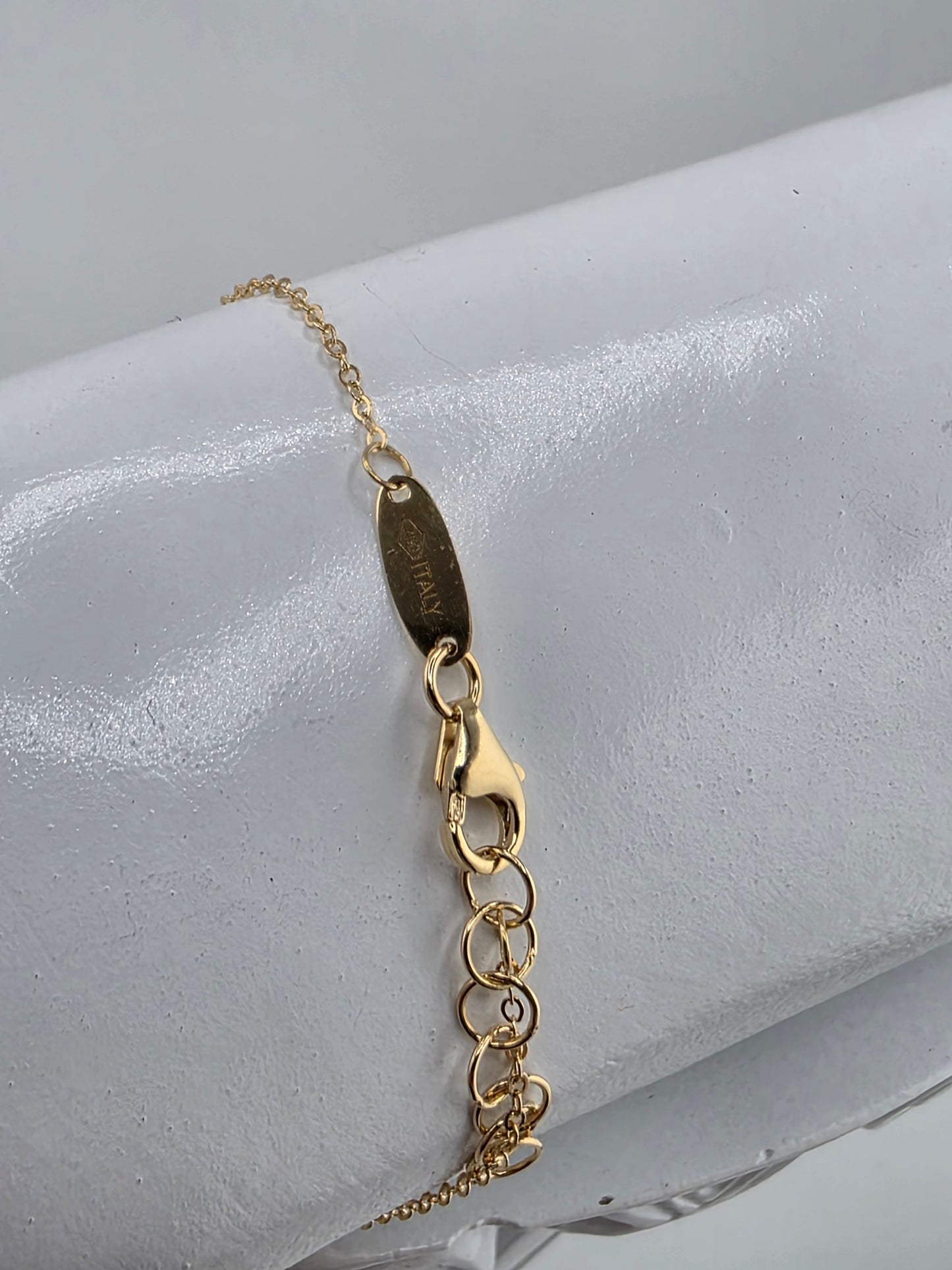 Diamond sphere bracelet with infinity