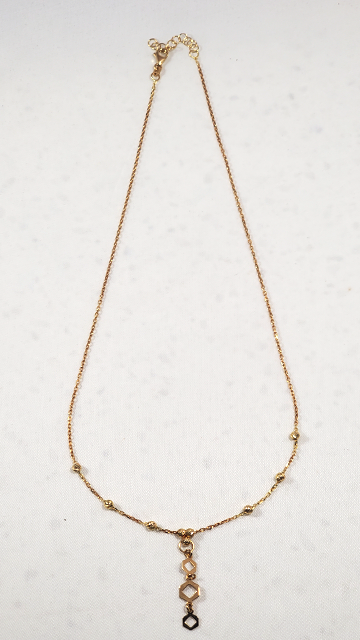 B-DIAMOND NECKLACE WITH HEXAGONS