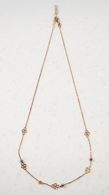 B-W DIAMOND CLOVER NECKLACE