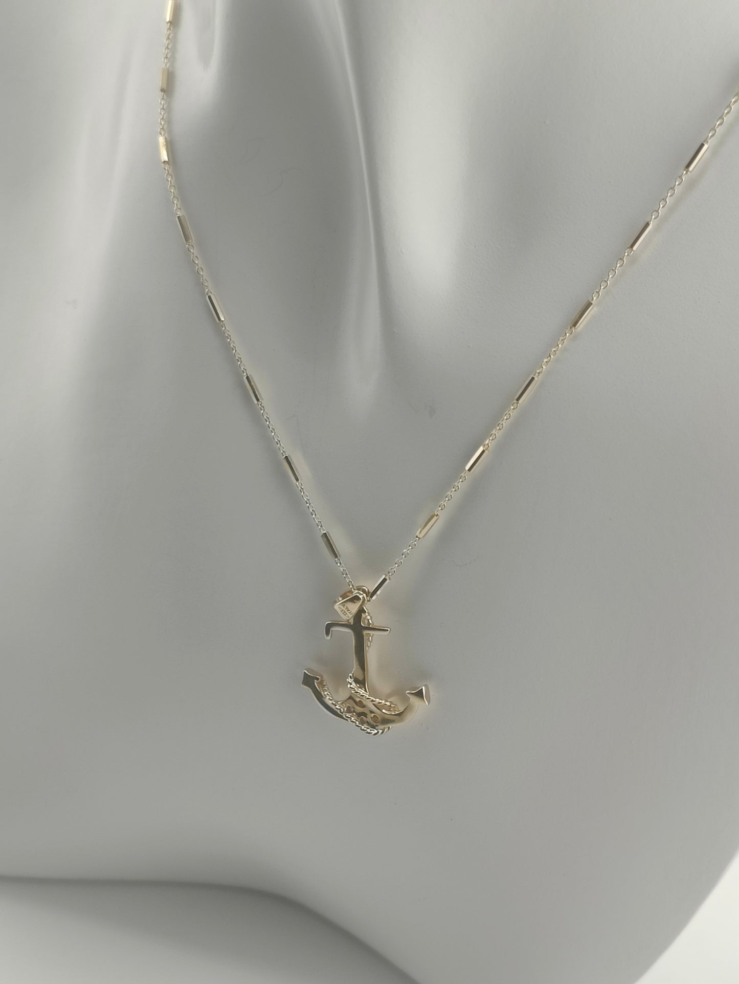 Golden anchor pendant