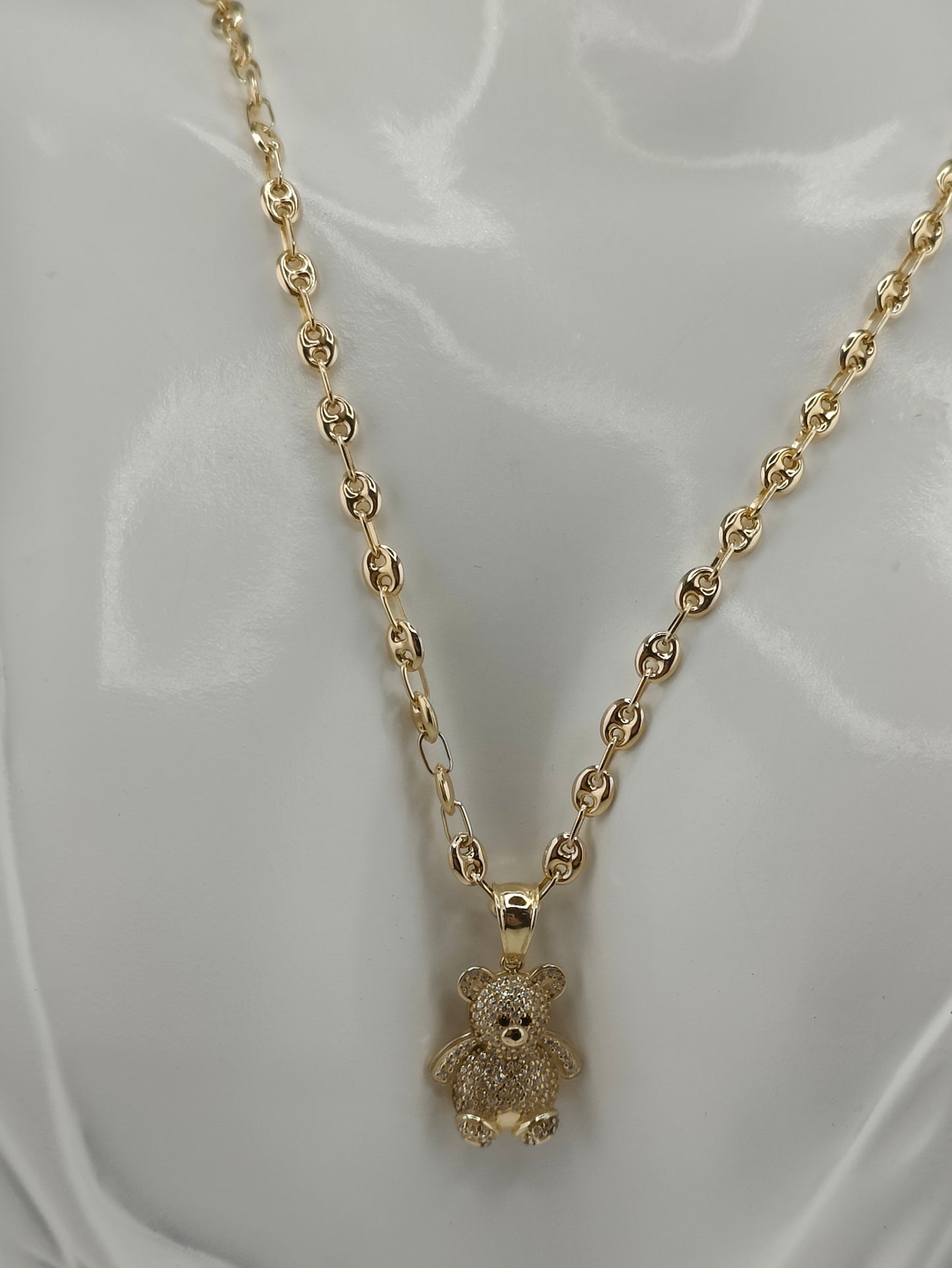 Gold bear pendant