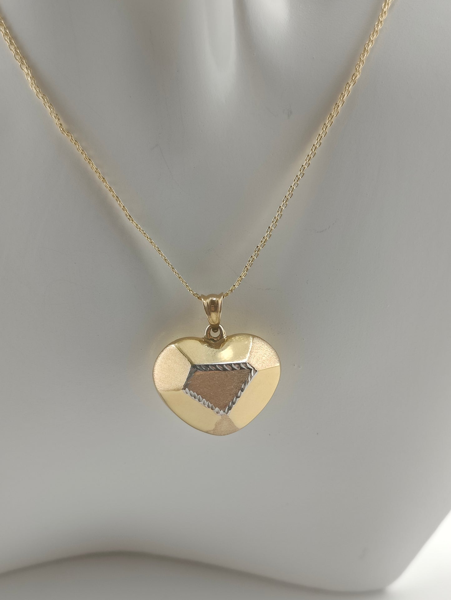 Golden heart pendant