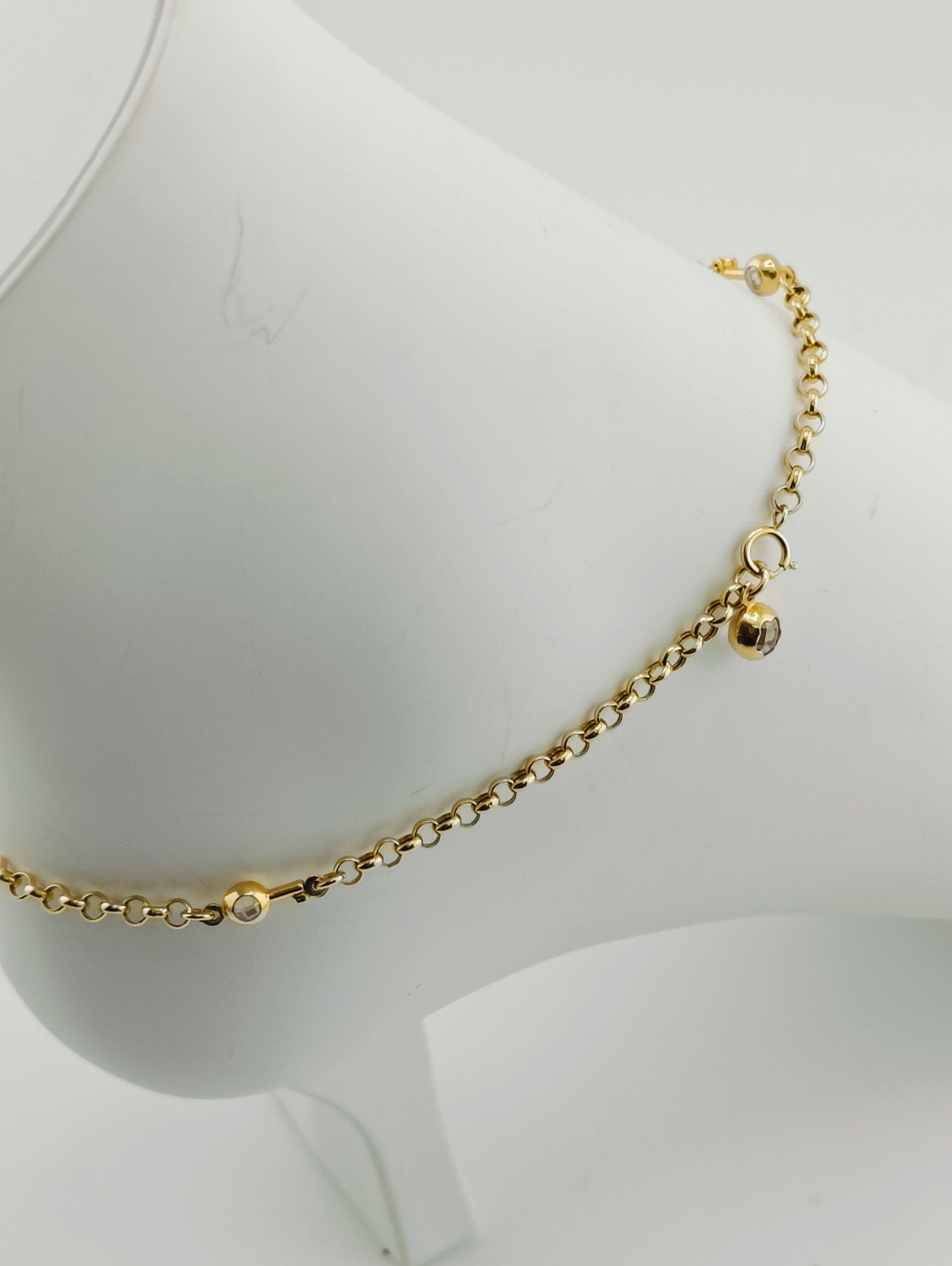 Hearts and Star Anklet 3 colors and Rolo chain 3.94g 25mm