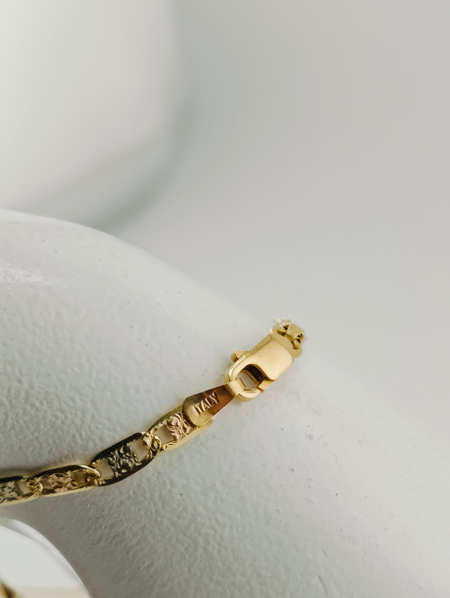 Ladder bracelet with plate 5.60g 2mm 21cm 3 gold