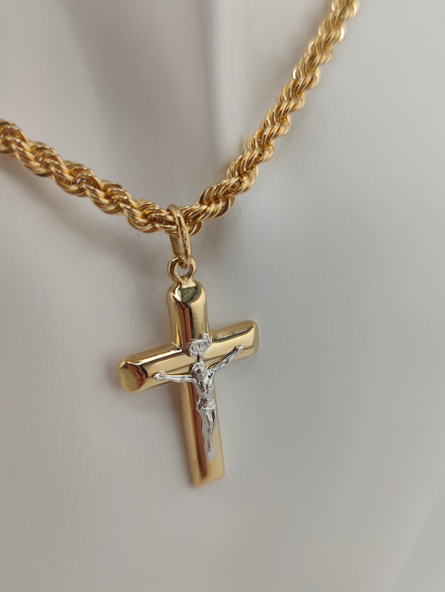 Golden cross pendant