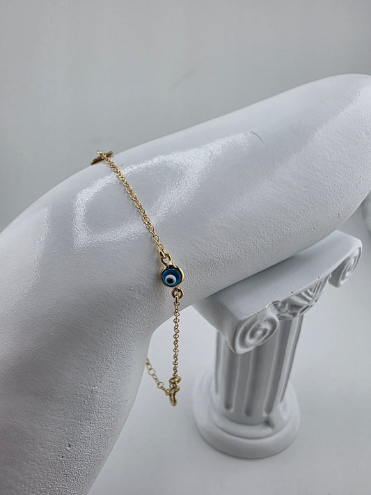 Turkish evil eye bracelet with heart