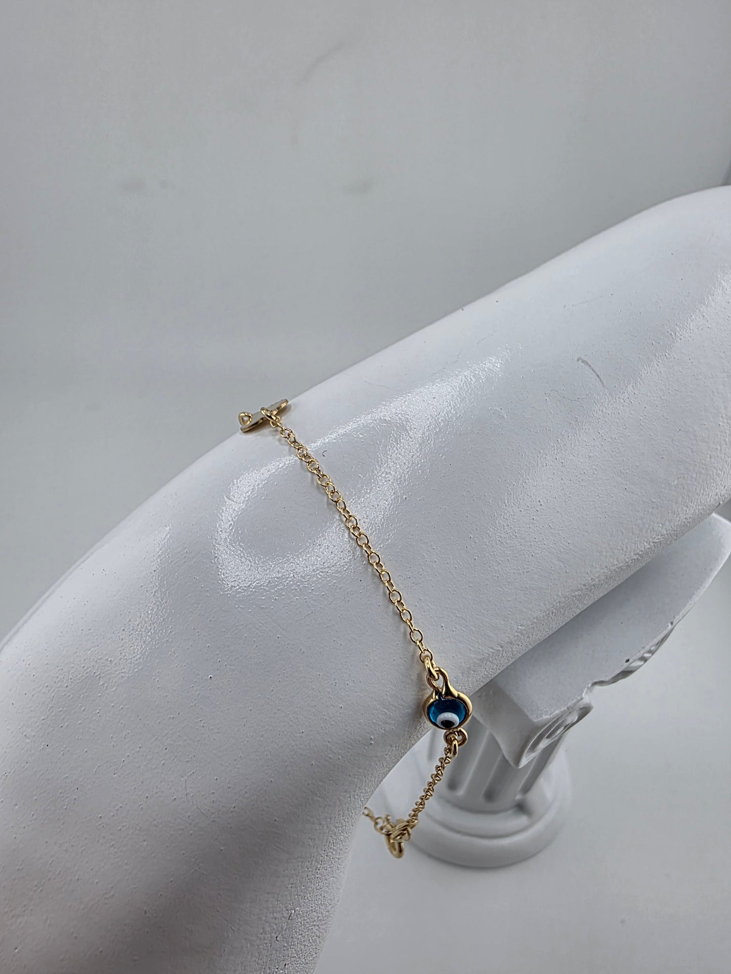 Turkish evil eye bracelet with heart