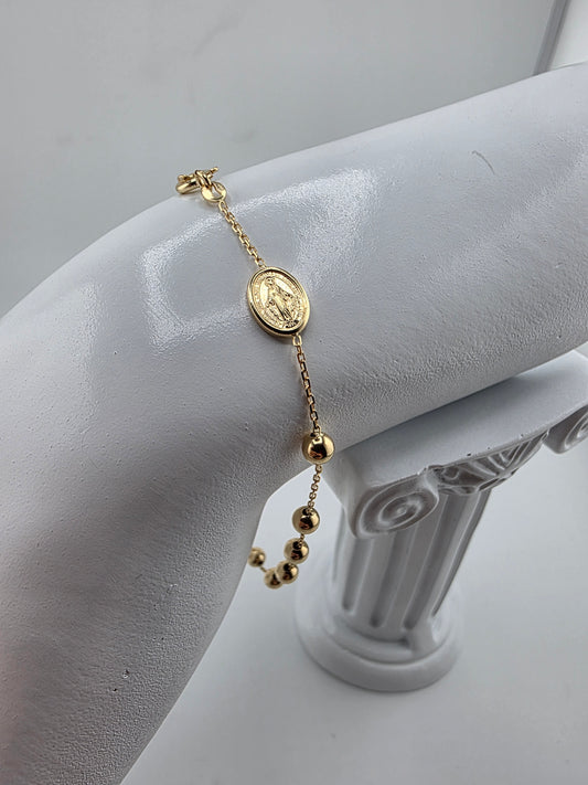 Smooth dial denarius bracelet