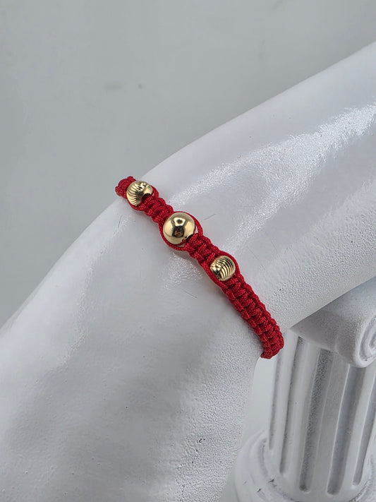 WOVEN BRACELET RED 085