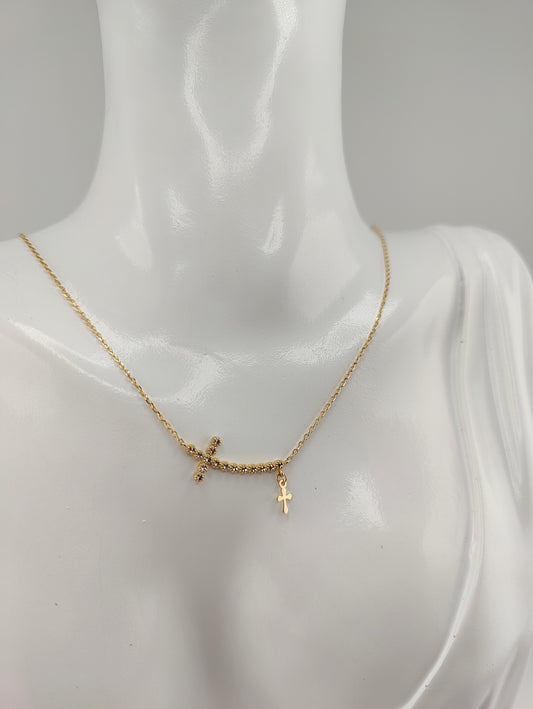 Zircon Cross Chain