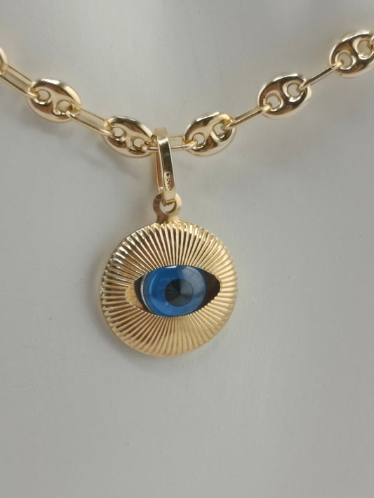 Golden eye pendant