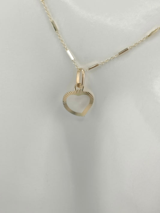 Beveled heart pendant