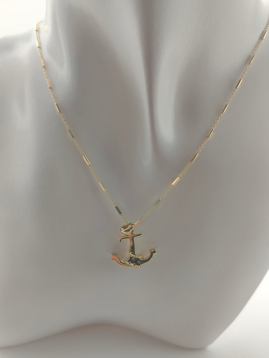 Golden anchor pendant