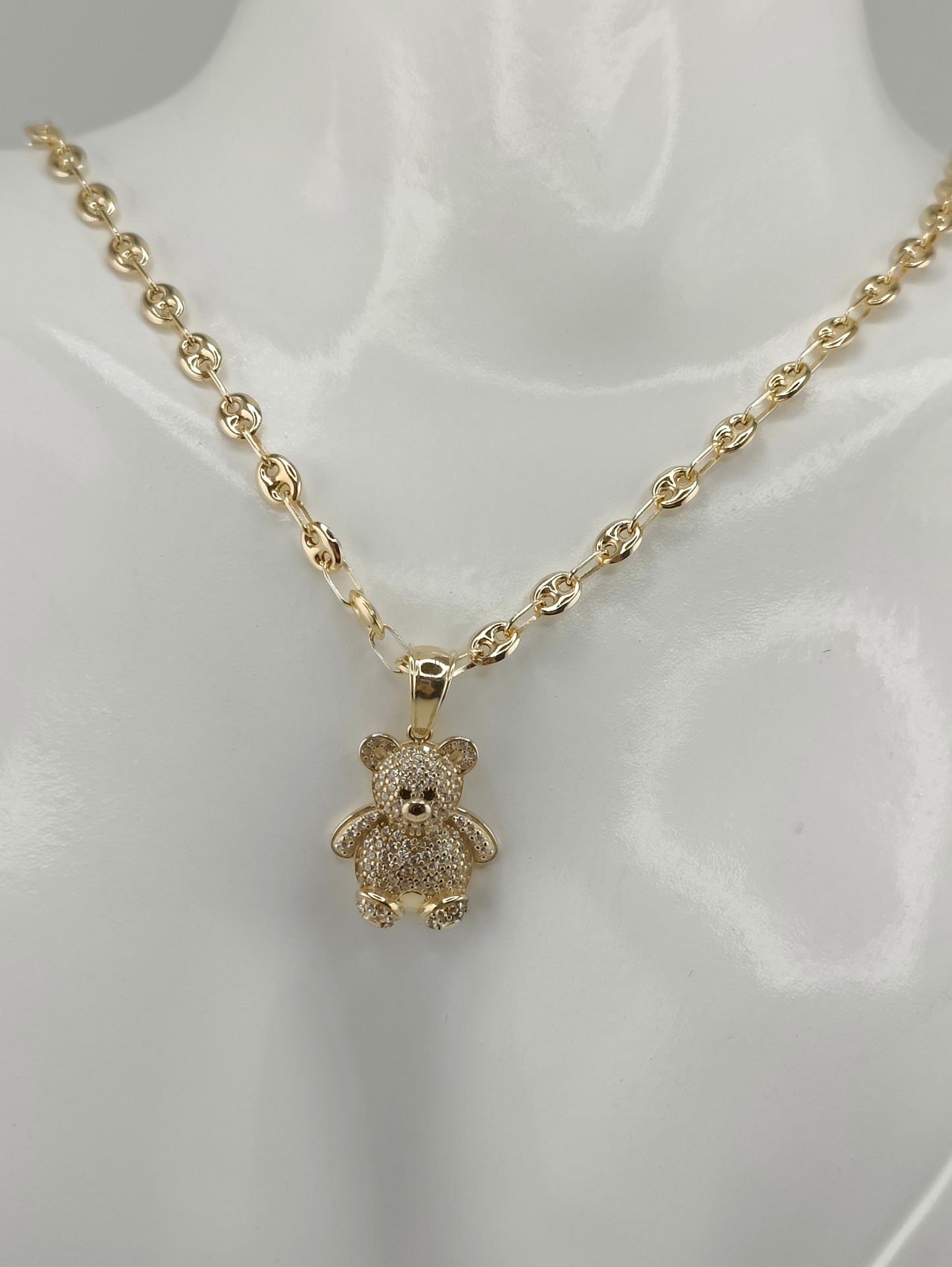 Gold bear pendant