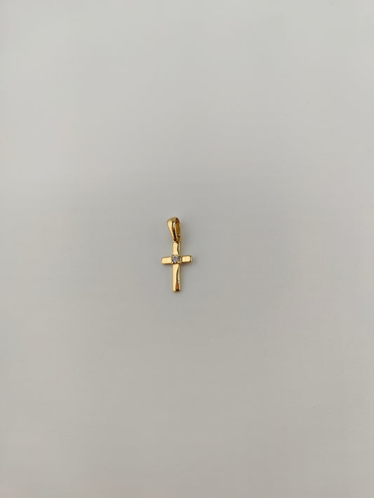 Gold zircon pendant 045