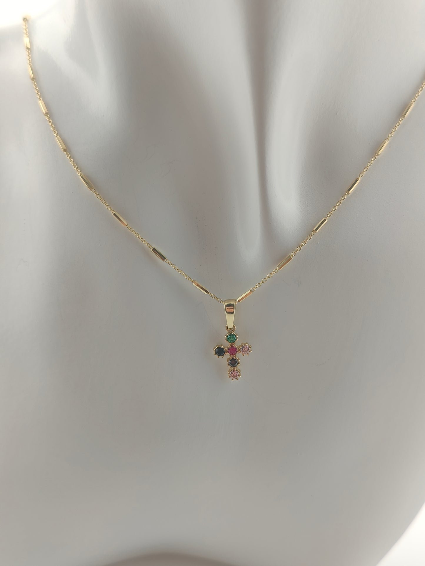 Heart pendant with colored stones
