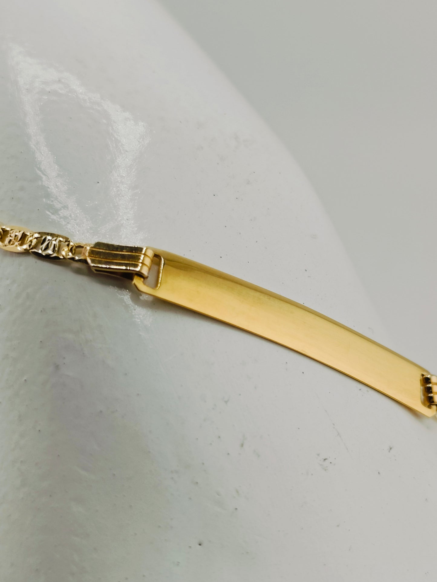 Ladder Bracelet with Plate 3.95g 2mm 21cm 3 gold
