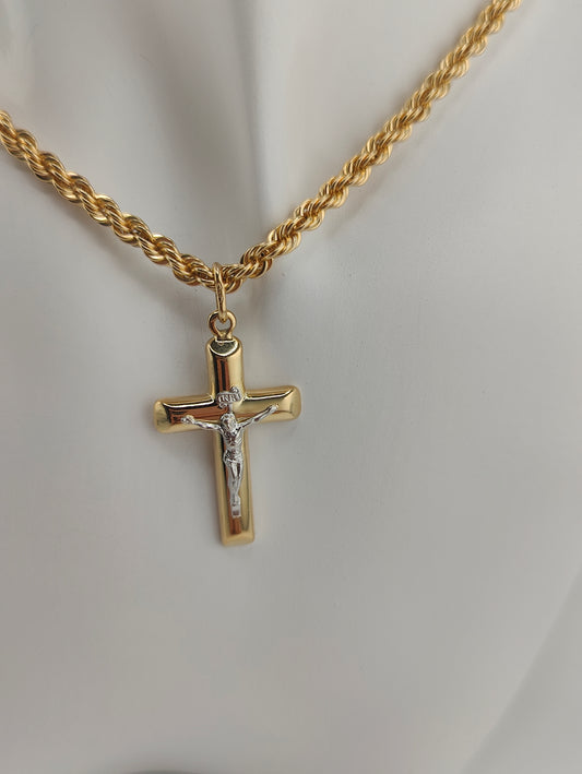 Golden cross pendant