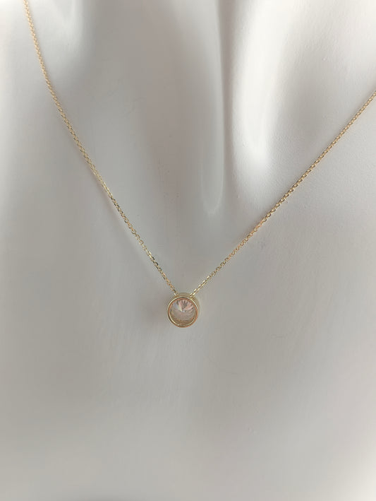 Golden chain with light drop